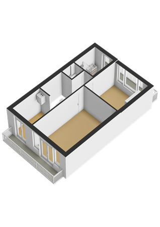 Floorplan - Rotterdamsedijk 156B, 3112 BJ Schiedam